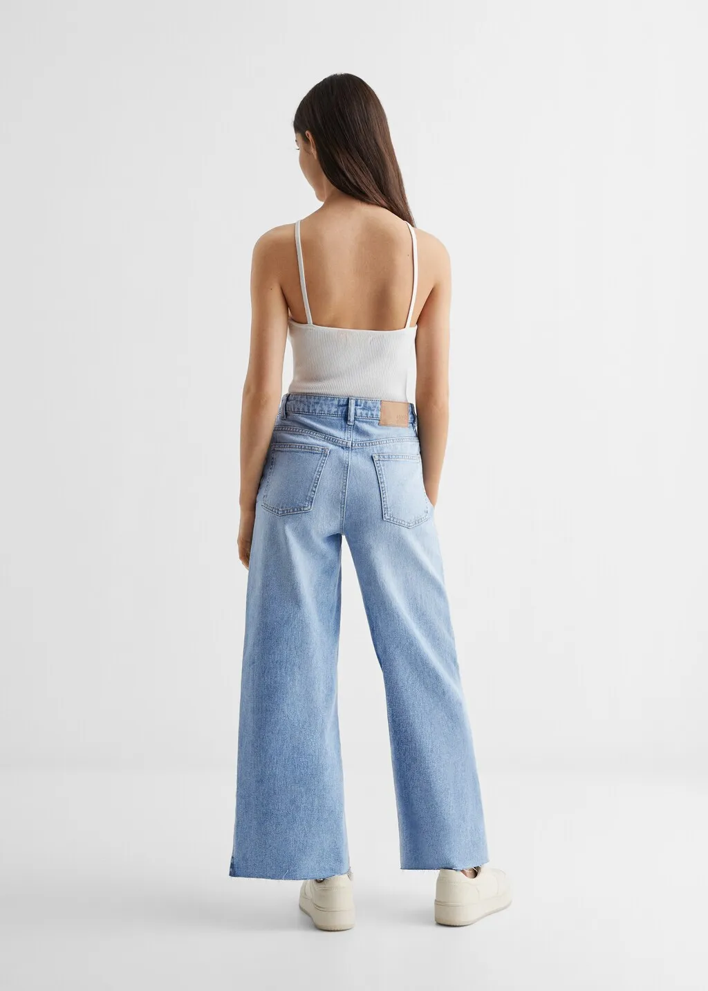 Jeans culotte spacchi