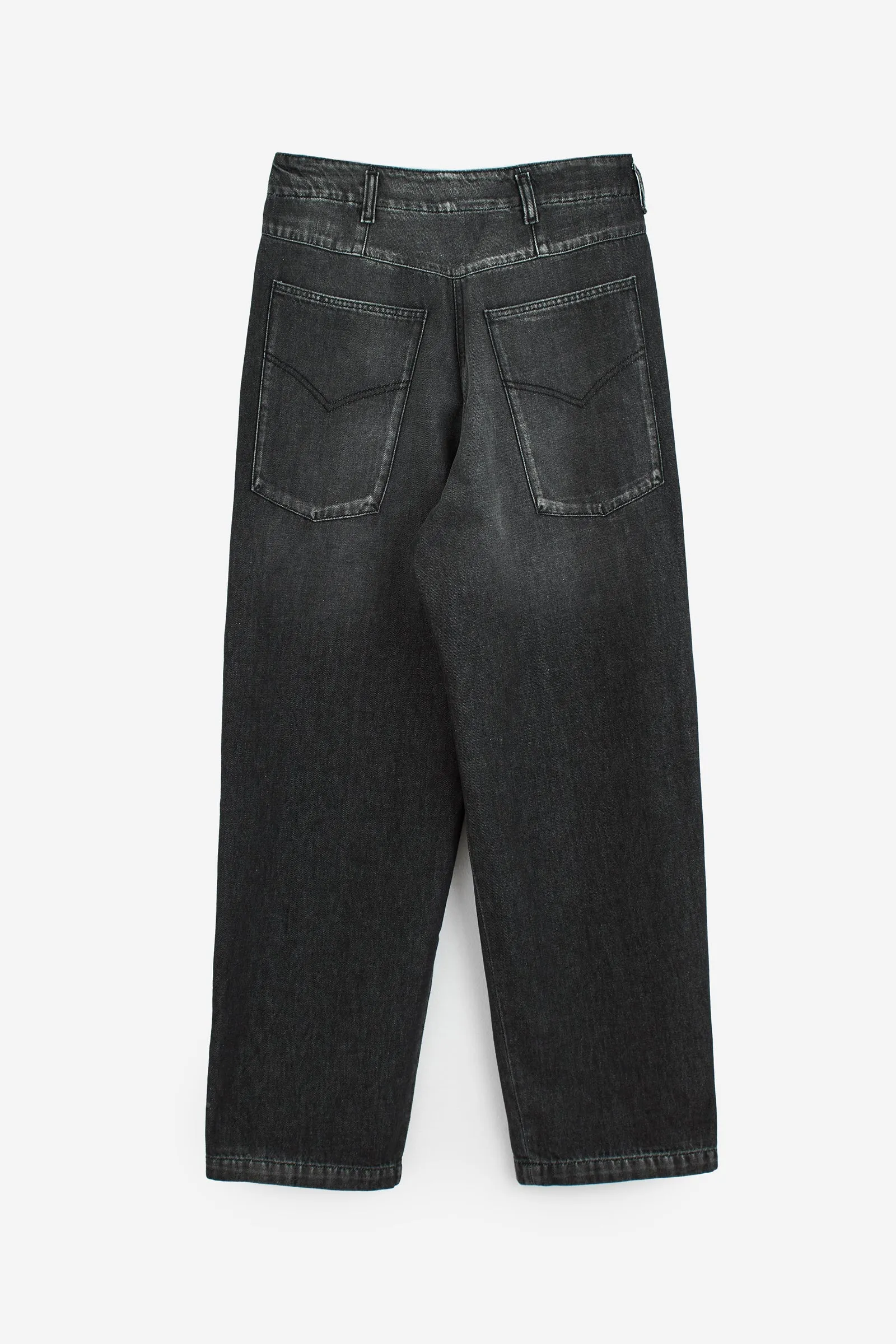 Jeans STUDDED BAGGY DENIM in cotone nero