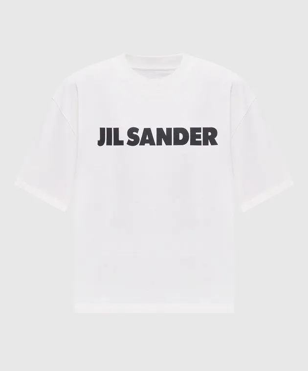 Jil Sander T-shirt bianca con stampa logo J02GC0001J45148