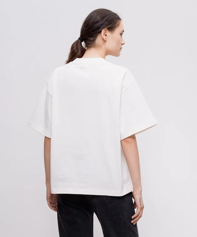 Jil Sander T-shirt bianca con stampa logo J02GC0001J45148