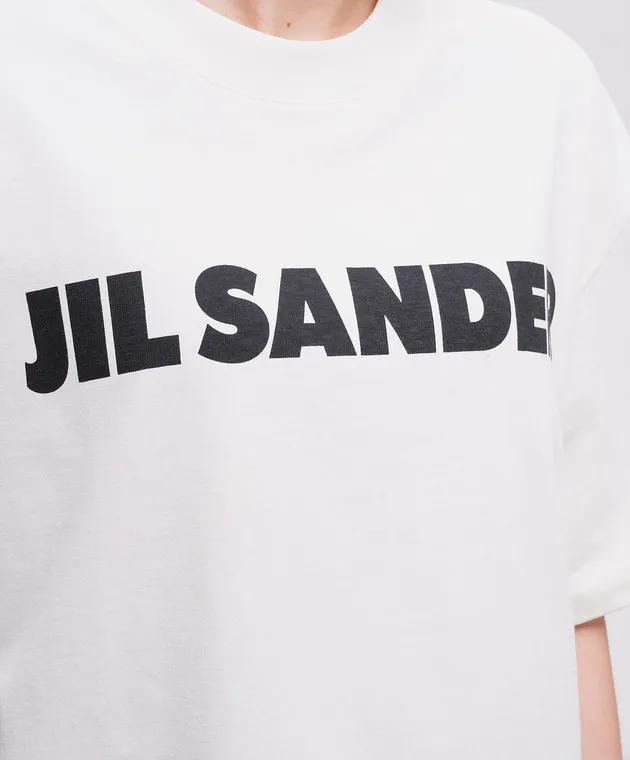 Jil Sander T-shirt bianca con stampa logo J02GC0001J45148