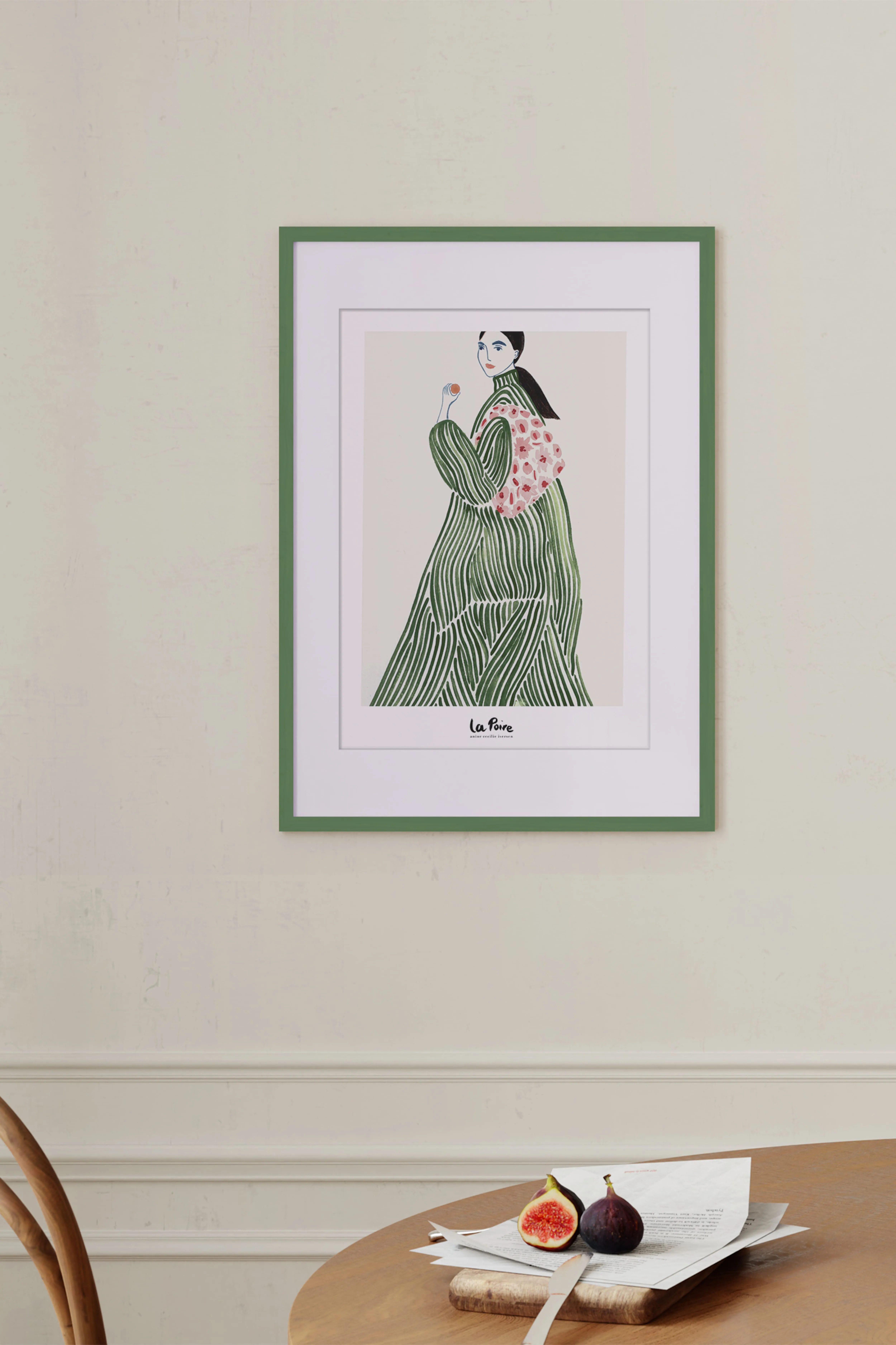 La Poire - Green Coat (framed)