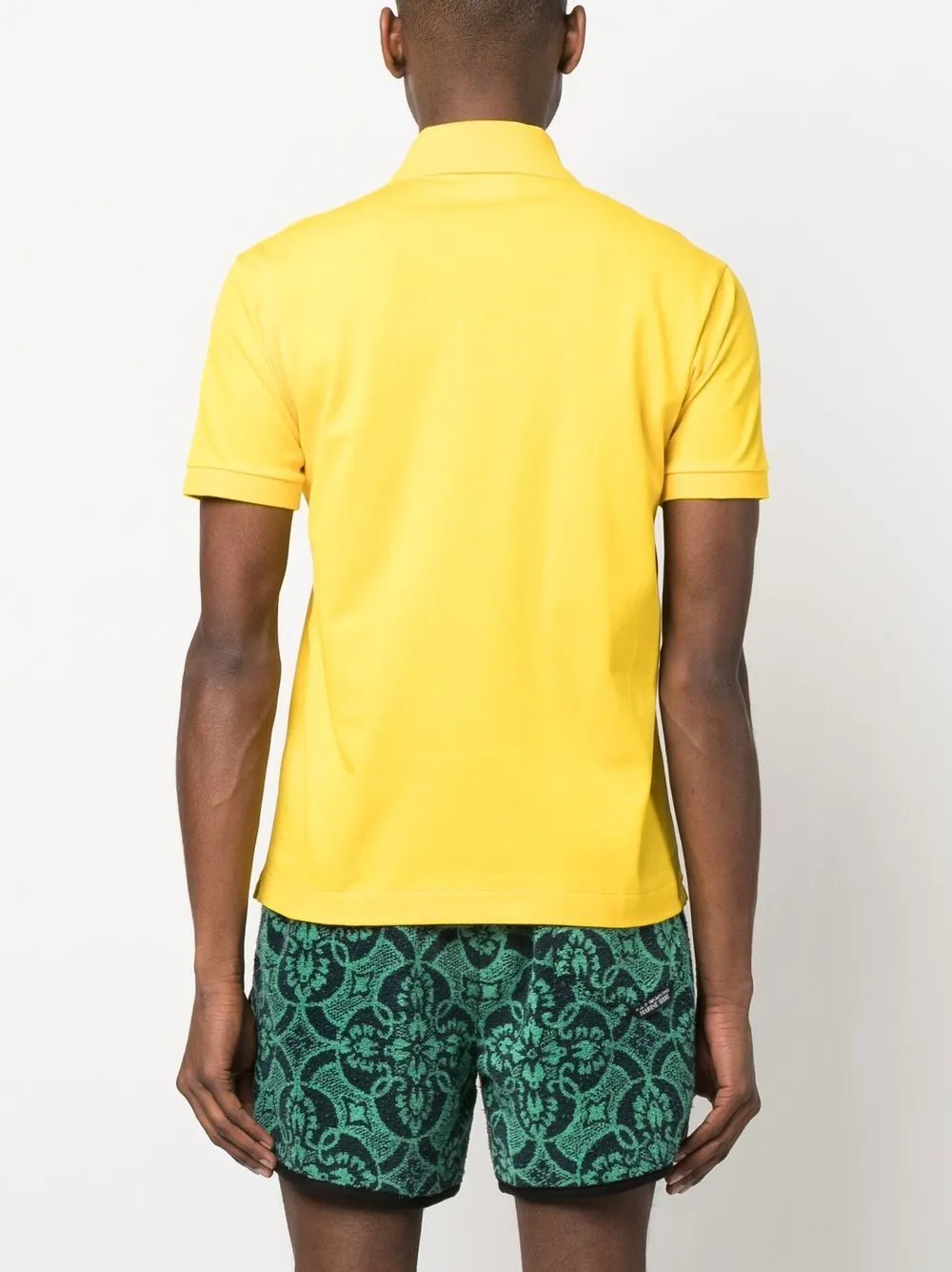 Lacoste Polo Giallo Uomo Giallo con logo ricamato