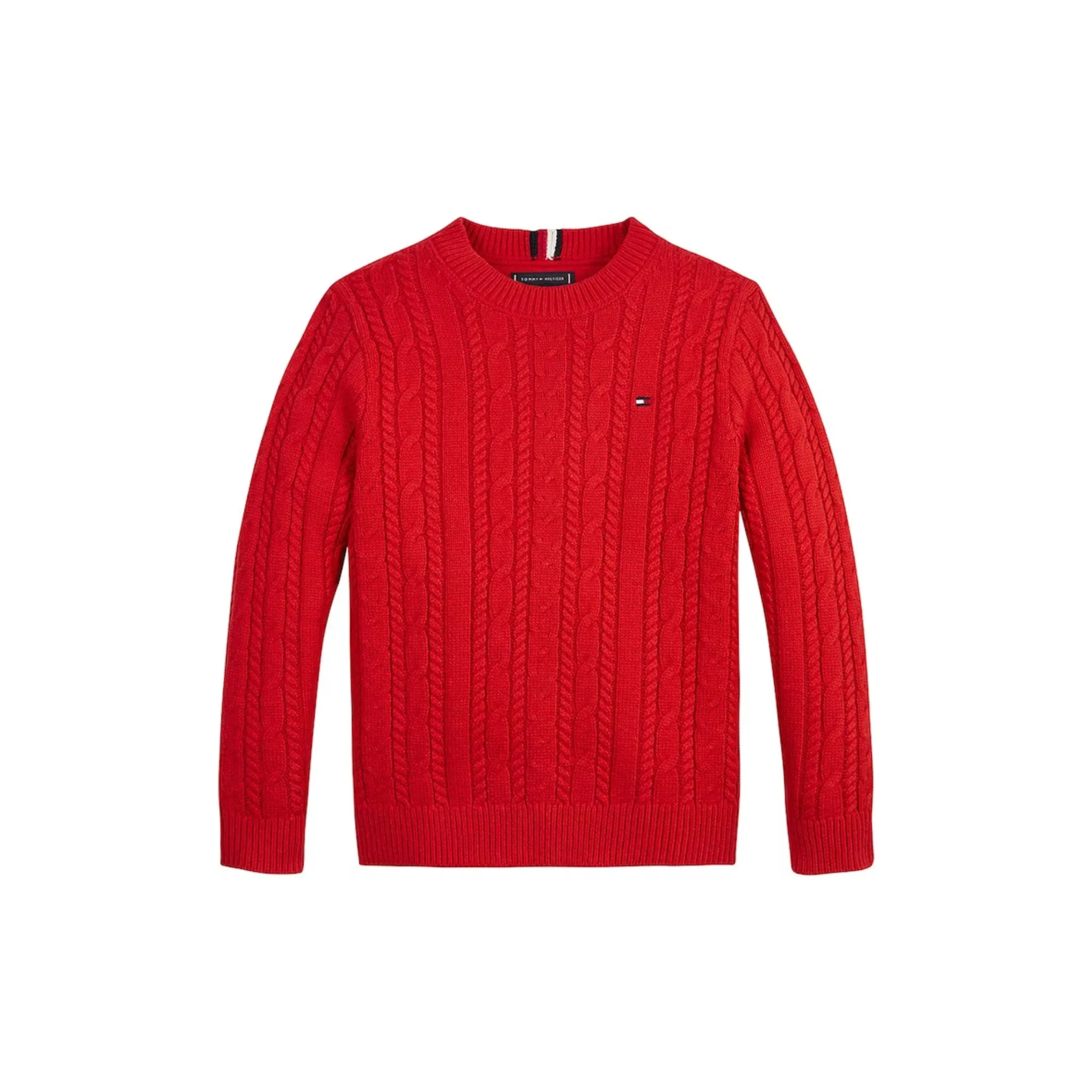 Maglia Bambino Rossa a trecce