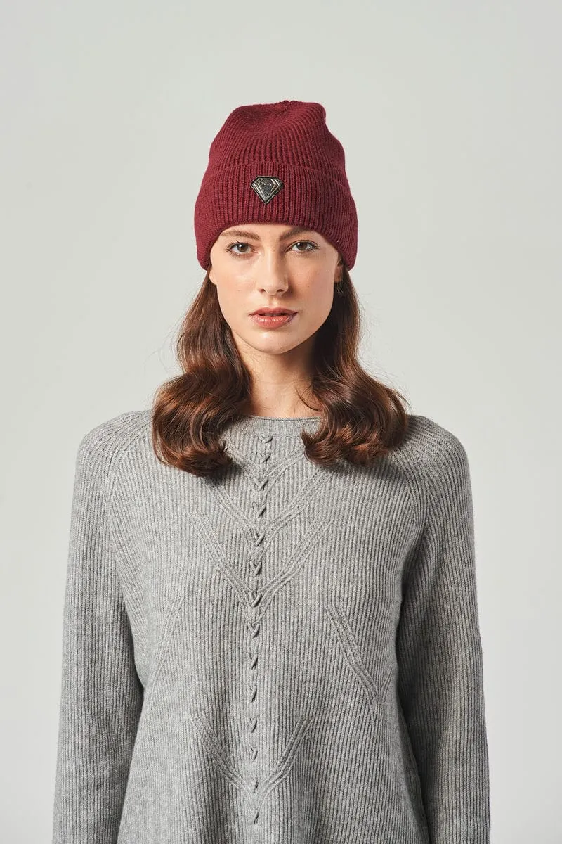 Maglione a Coste con Lavorazione a Treccia