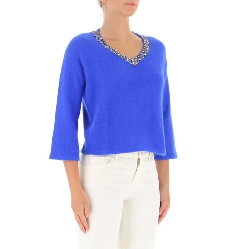 Maglione misto angora