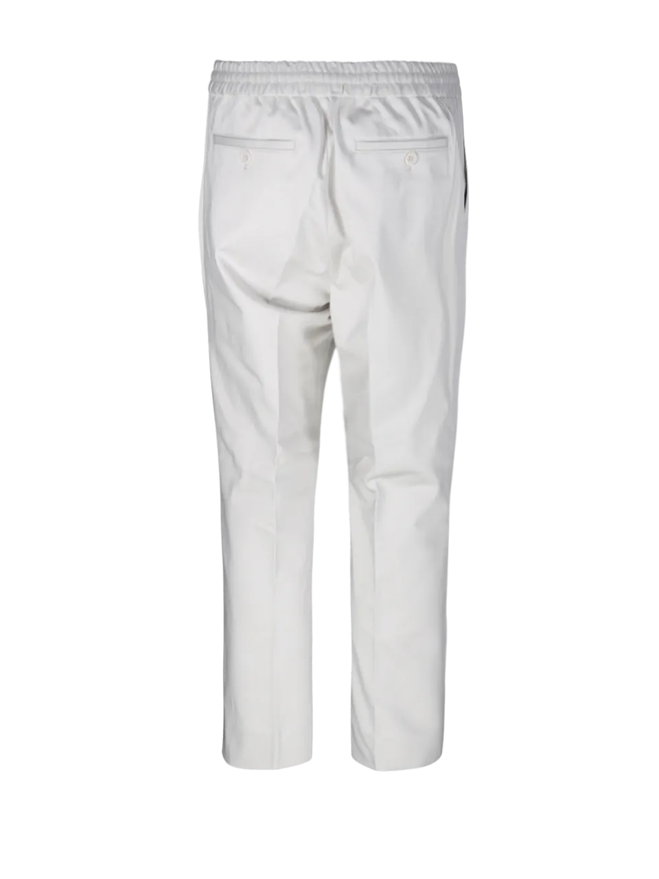MEN AMI WHITE COTTON ELASTICATED WAIST PANT