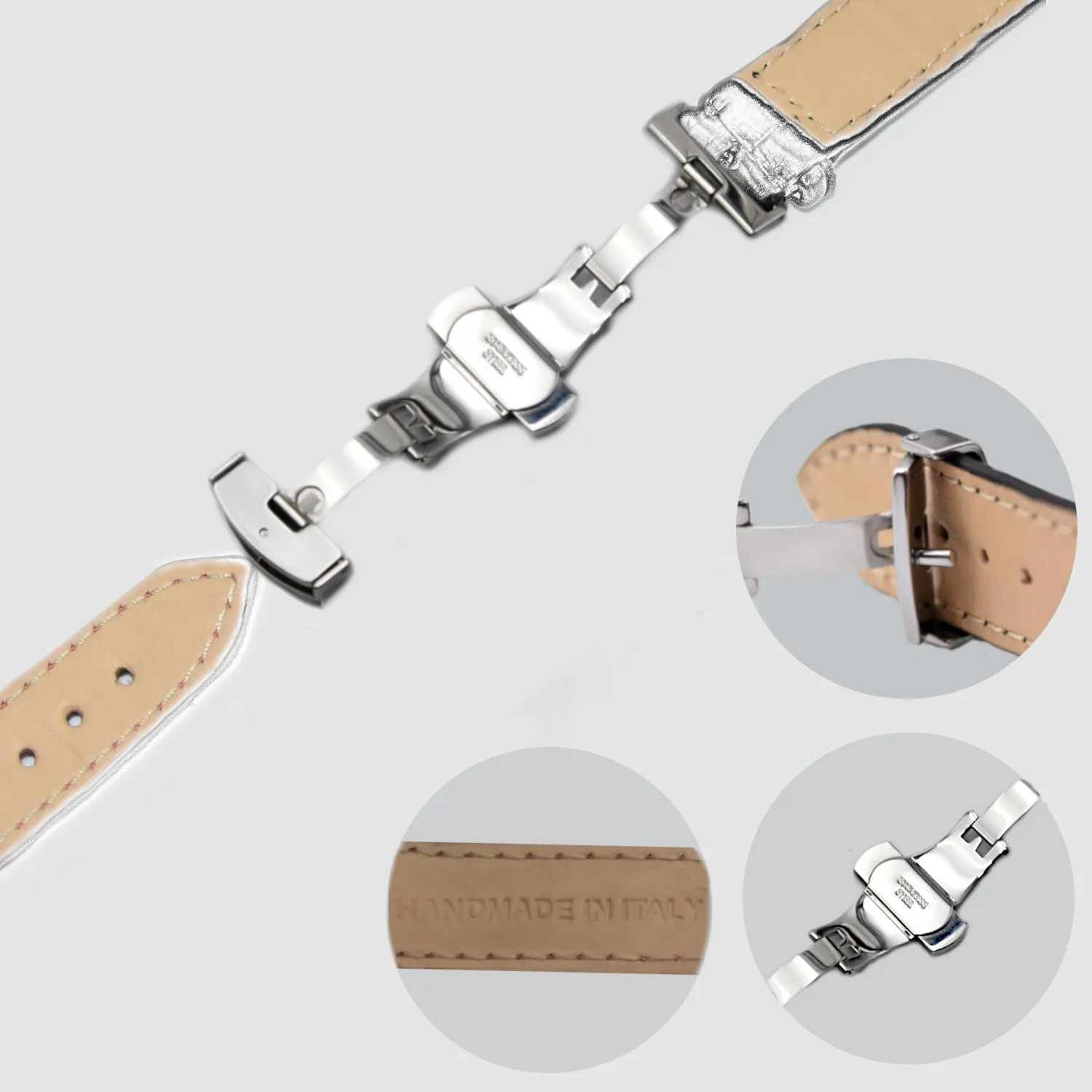 Mespecta Italia  ---------    ------------Cinturino in pelle Apple Watch Personalizzabile serie Ultra, 8, 7, 6, 5, 4, SE in vera