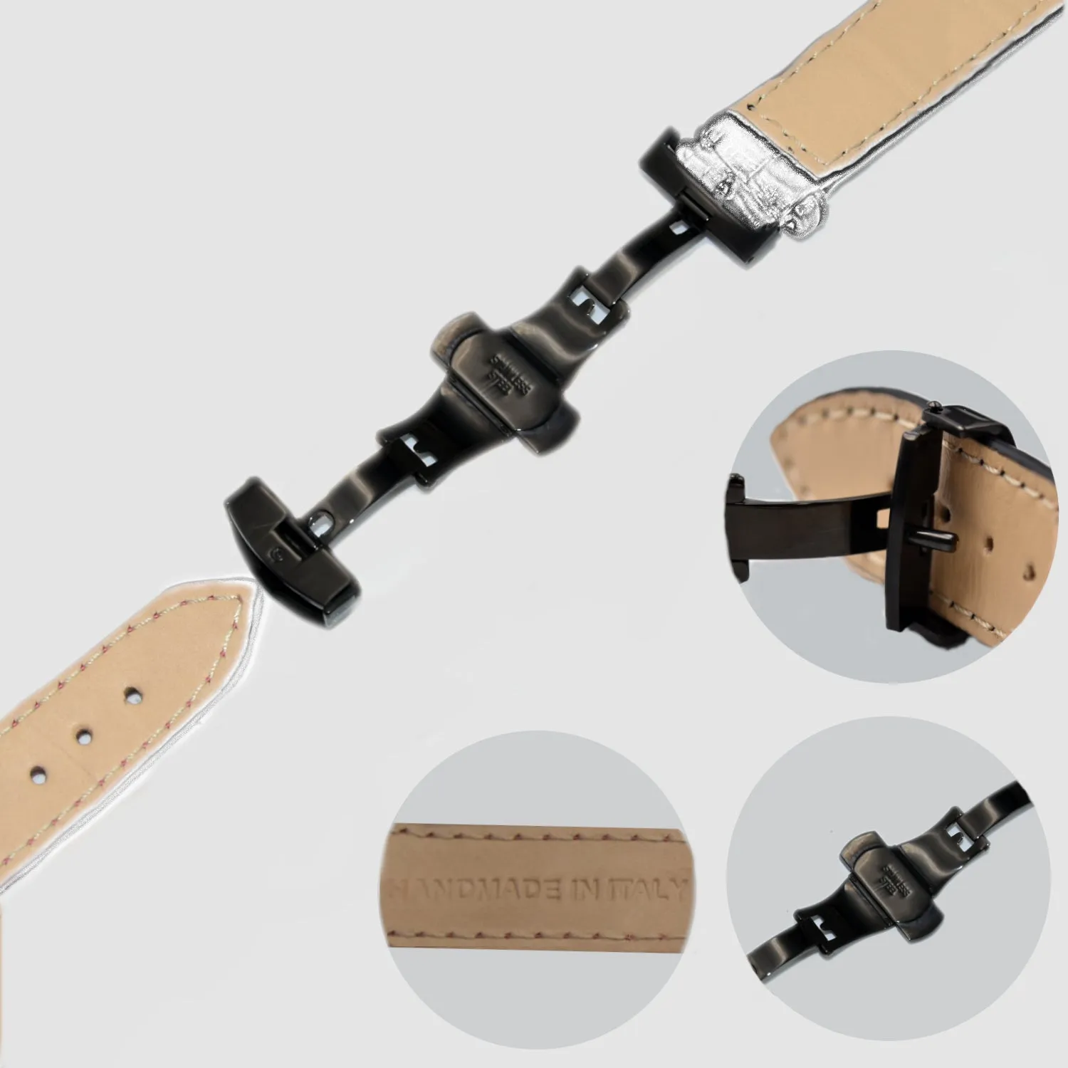 Mespecta Italia  ---------    ------------Cinturino in pelle Apple Watch Personalizzabile serie Ultra, 8, 7, 6, 5, 4, SE in vera