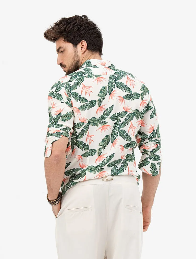 MIAMI CAMICIA STAMPATA BIANCA