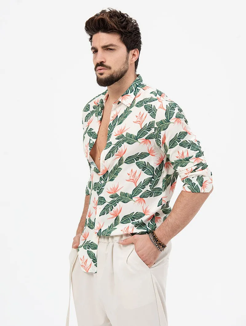 MIAMI CAMICIA STAMPATA BIANCA