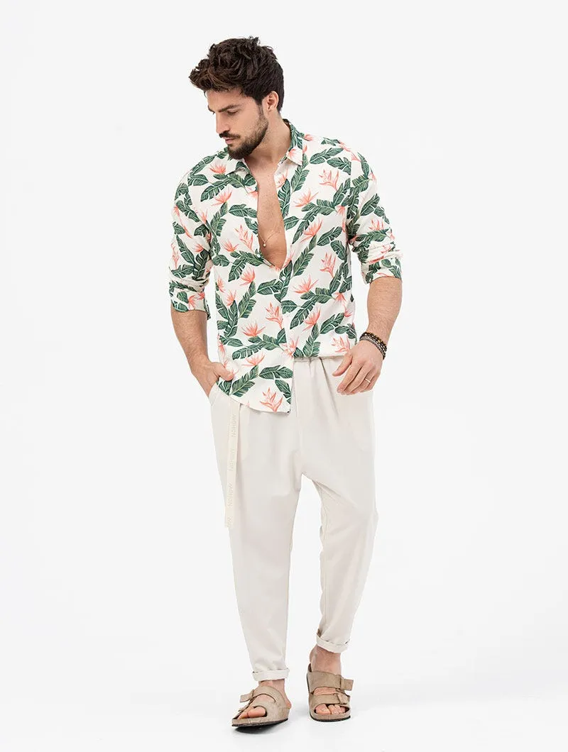 MIAMI CAMICIA STAMPATA BIANCA
