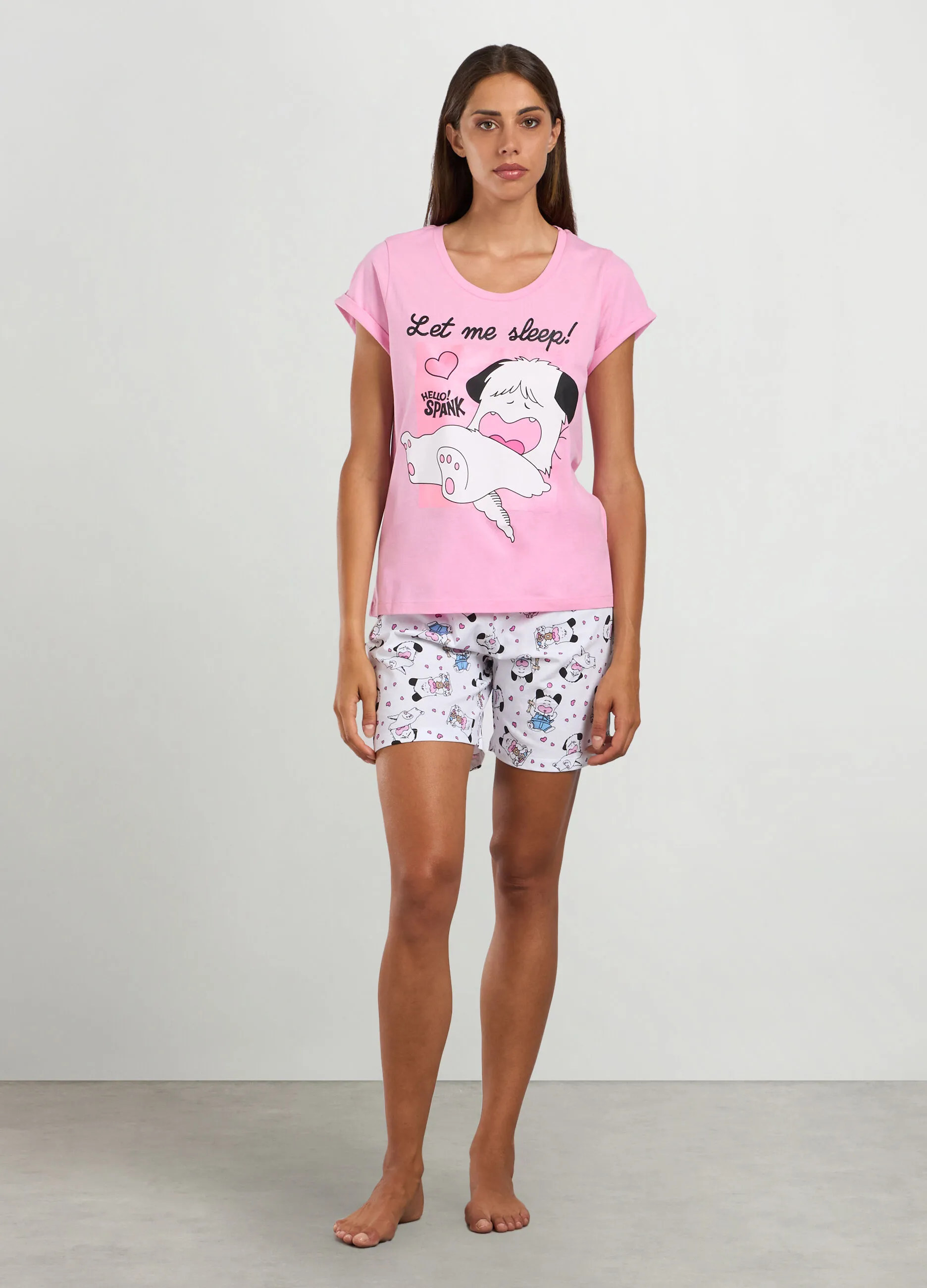 NYMOS  Set pigiama corto in puro cotone donna