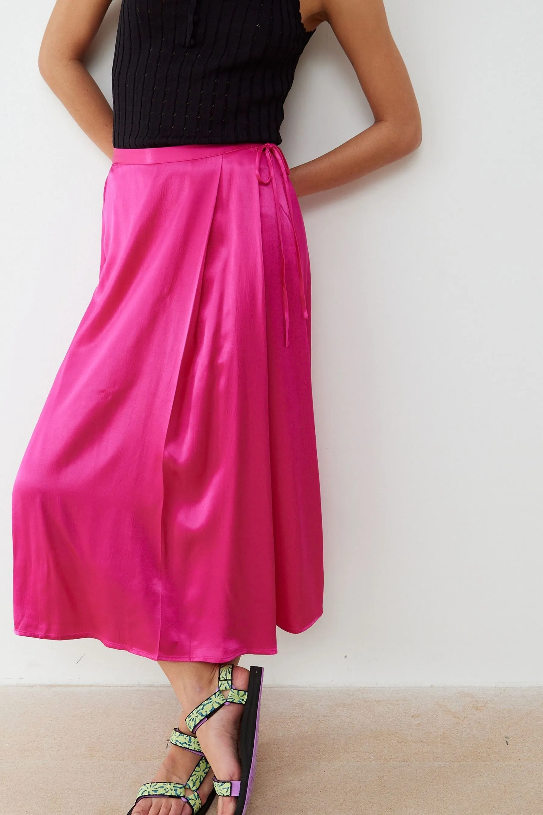 Oliver Bonas Geometric Circle Wrap Midi Skirt    