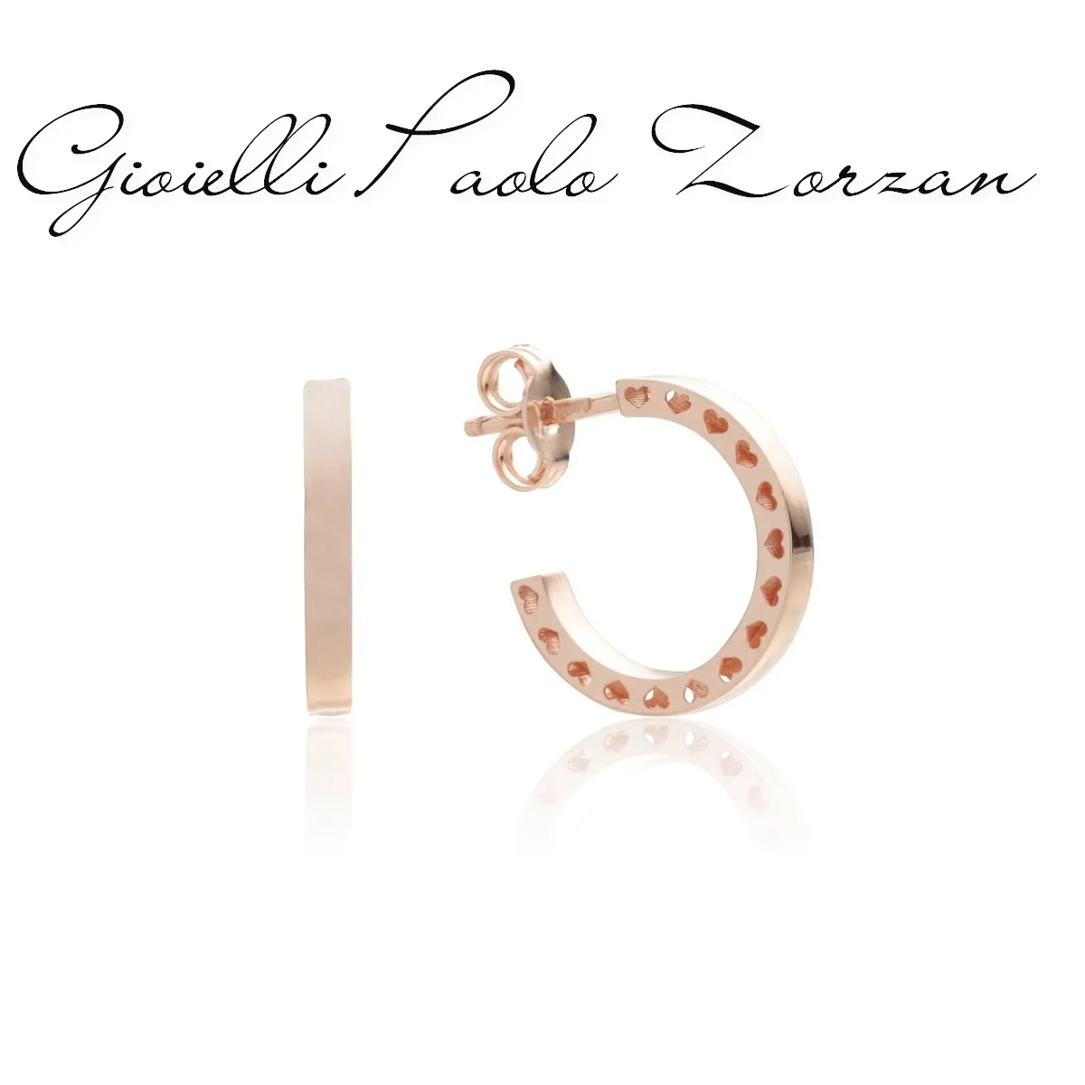 Orecchini Artlinea a cerchio rotondi in oro 18kt in diametro 12 mm OP0072-LR