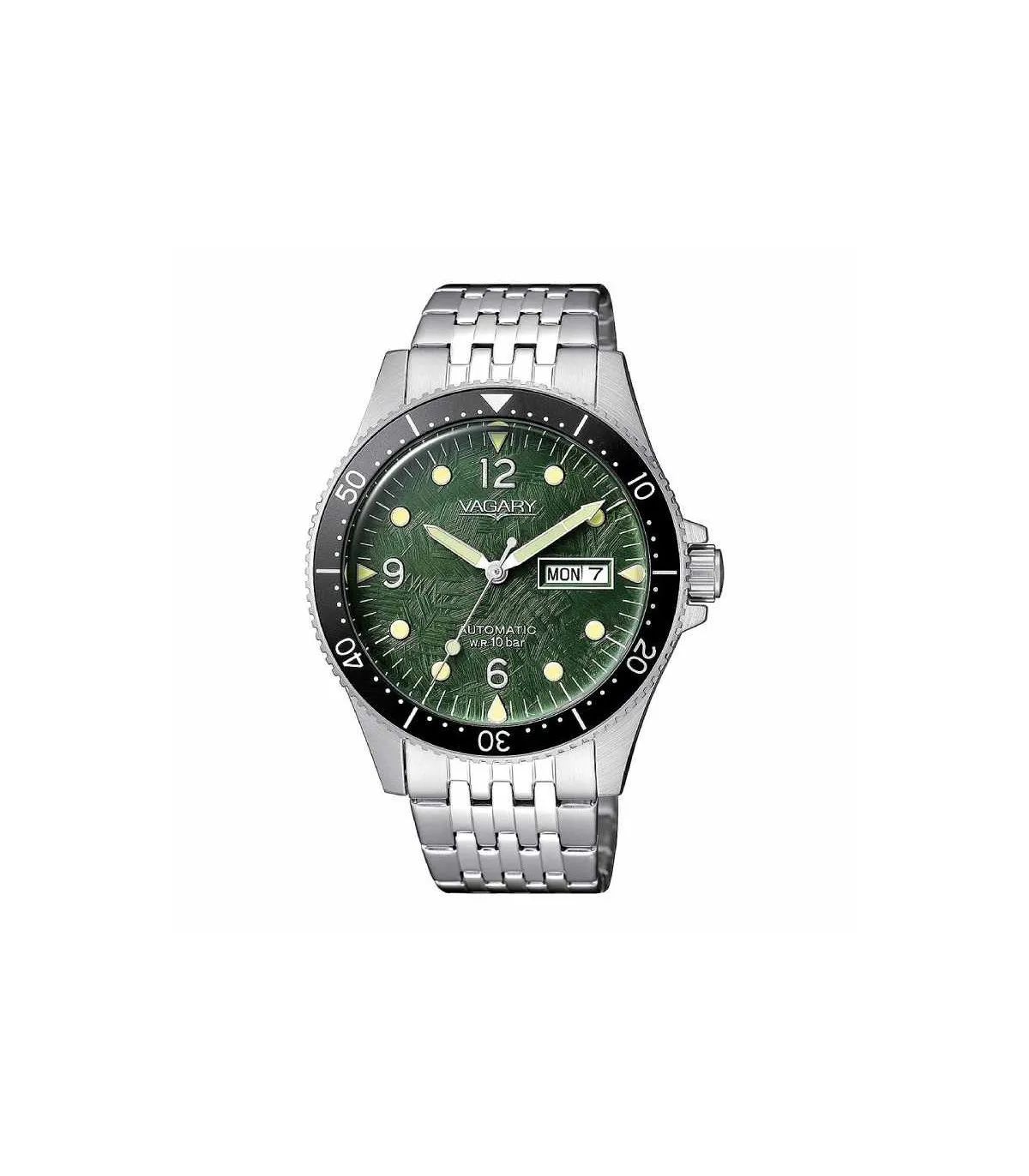 Orologio Meccanico Uomo Vagary By Citizen Gear Matic Verde IX3-319-41