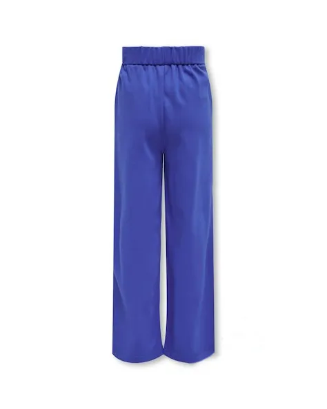 Pantalone blu royal in punto milano con fascia elastica 8-14 anni