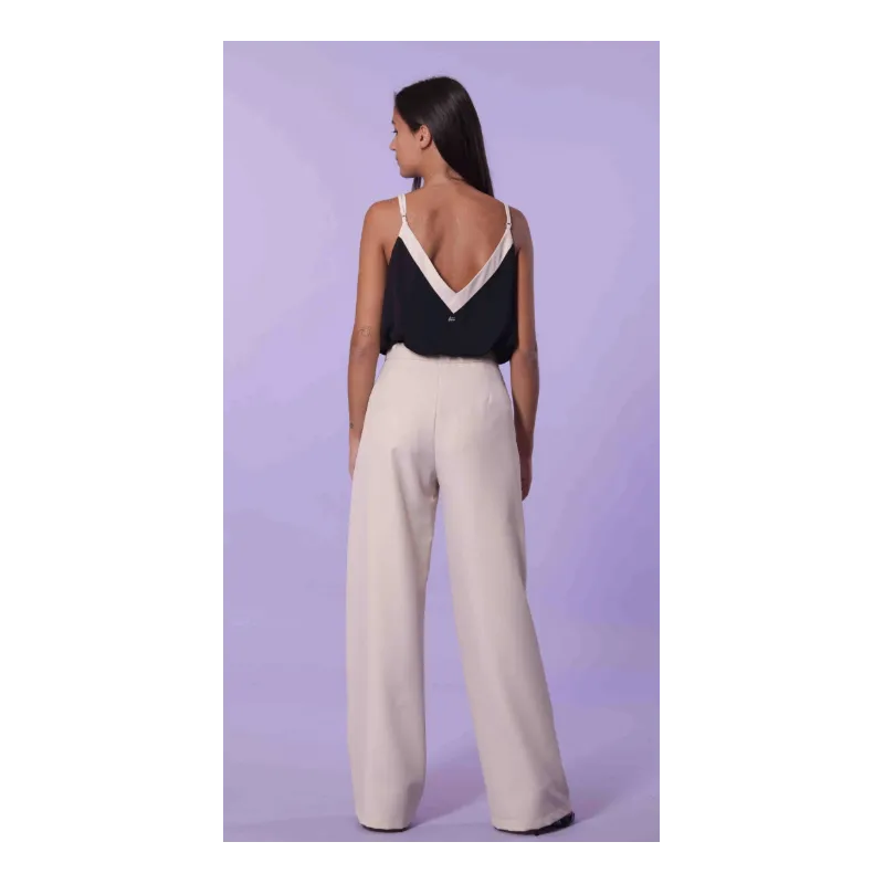 PANTALONE IN TESSUTO FIAMMATO