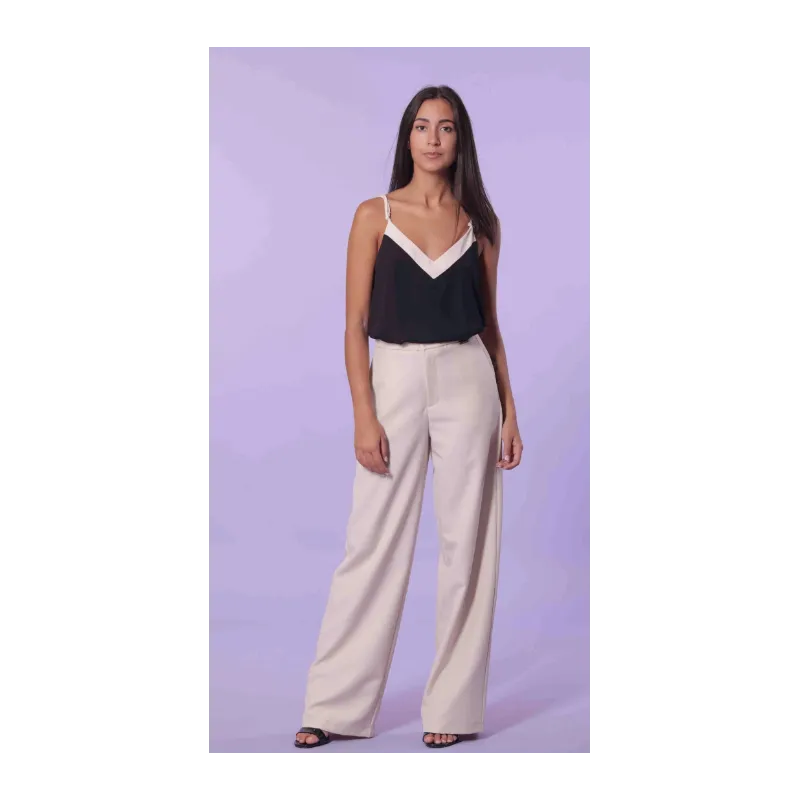PANTALONE IN TESSUTO FIAMMATO
