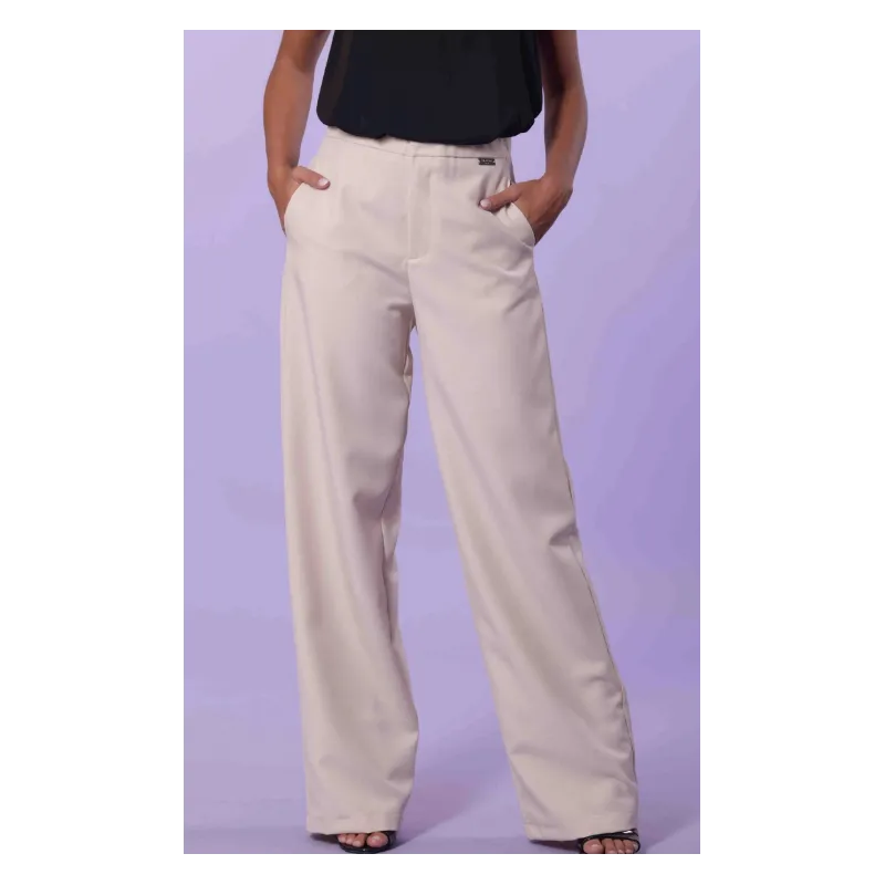 PANTALONE IN TESSUTO FIAMMATO
