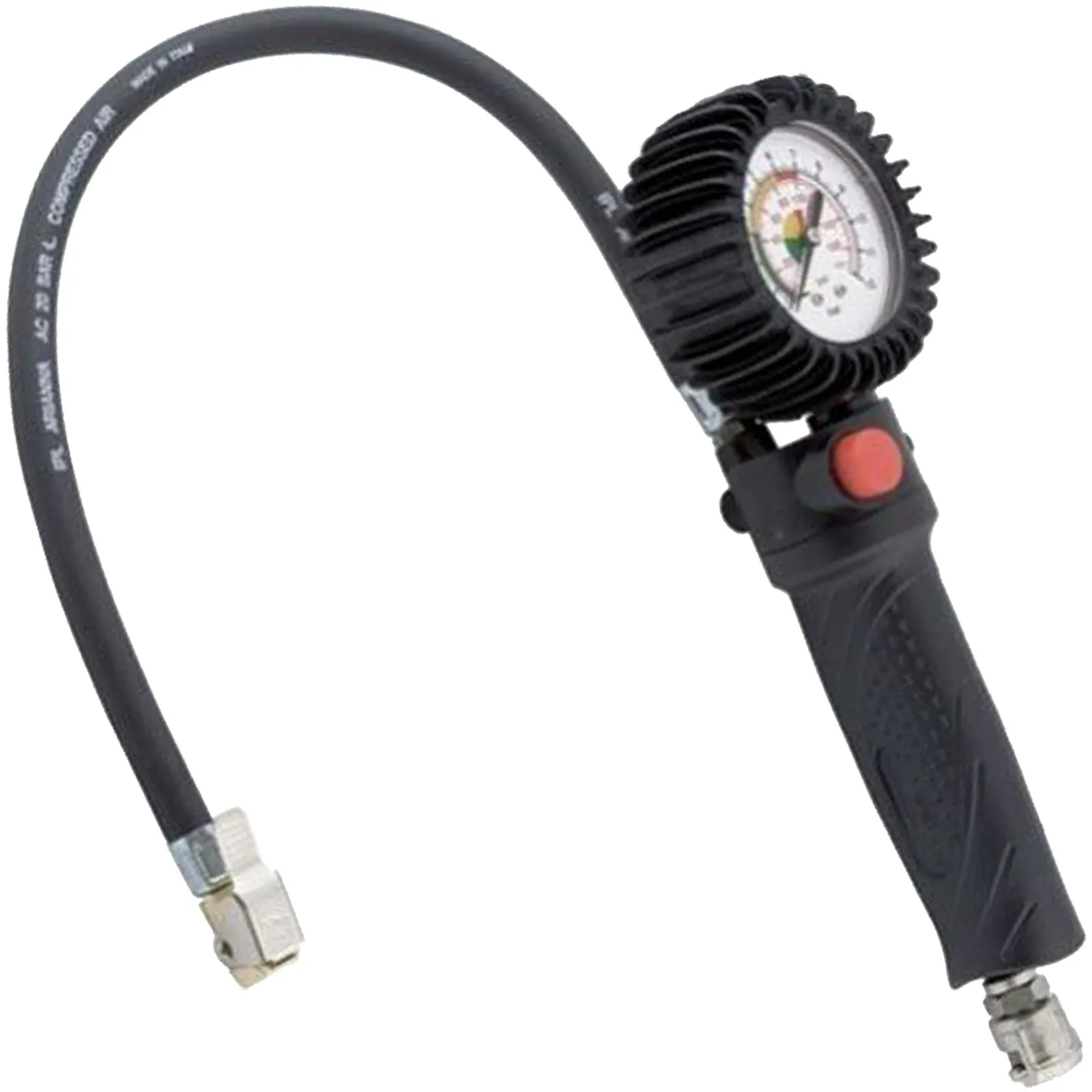Pistola per Gonfiaggio Pneumatici ANI con Manometro 60mm per Compressore Controllo Pressione Professionale 25/E