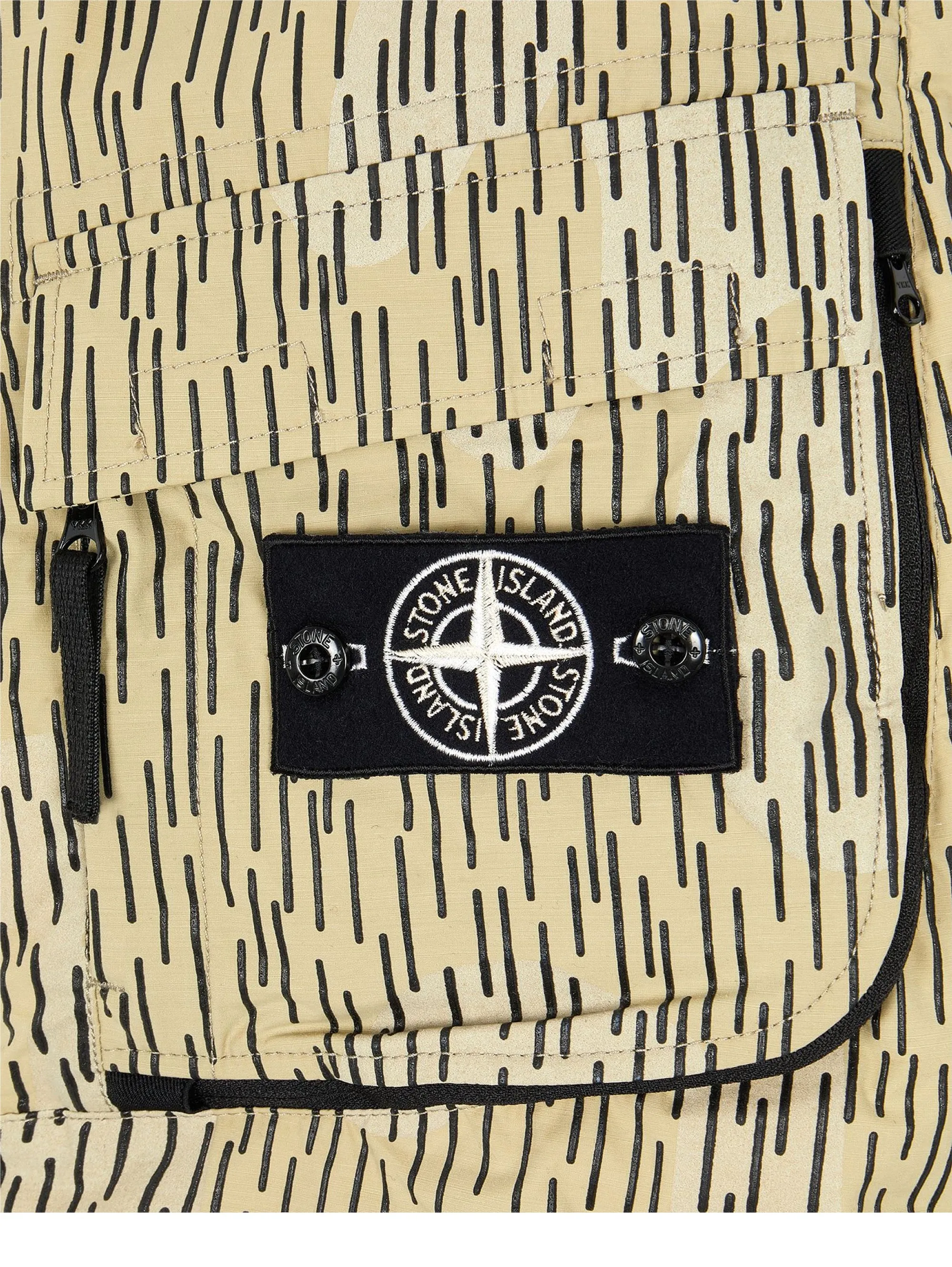 Piumino in Naslan Light Watro Rain Camo Reflective Ecrù