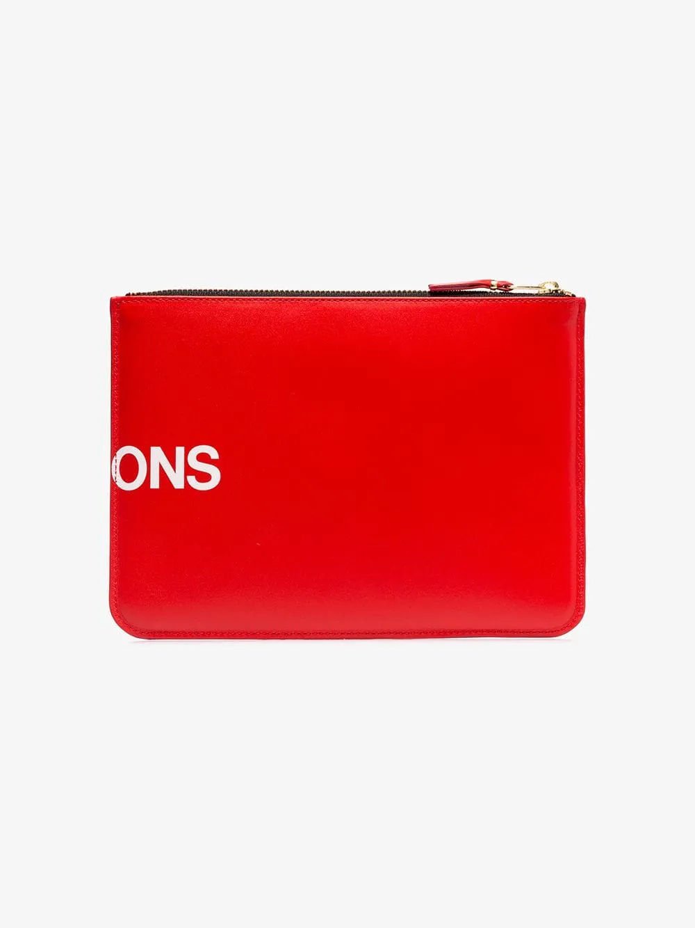 pochette grande con zip e logo