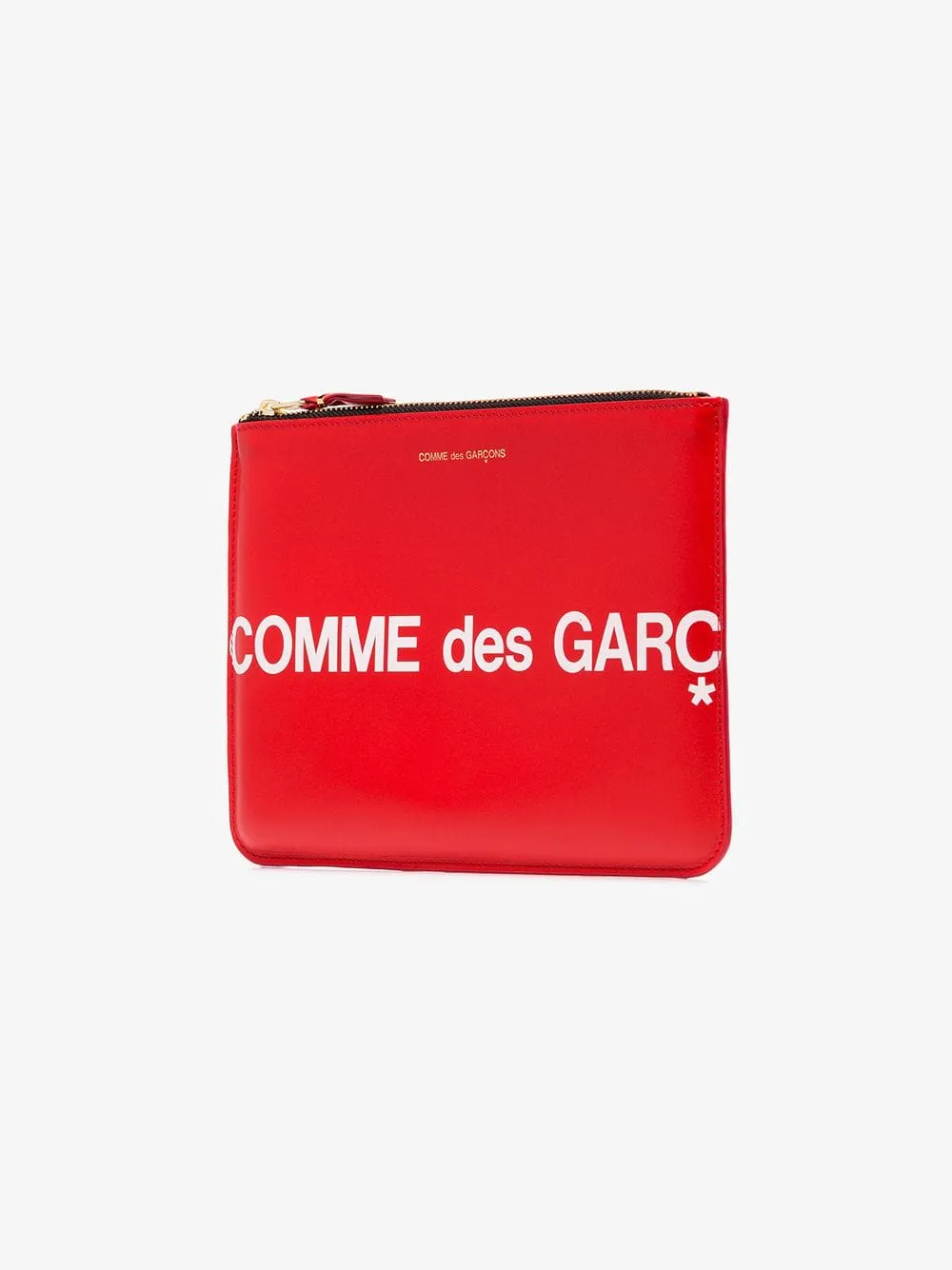 pochette grande con zip e logo
