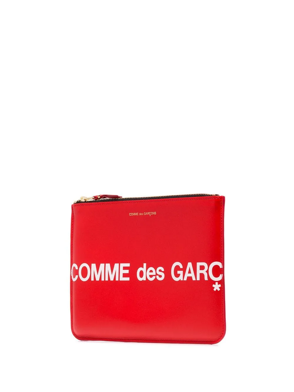 pochette grande con zip e logo