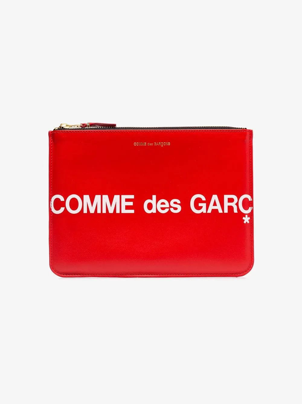 pochette grande con zip e logo