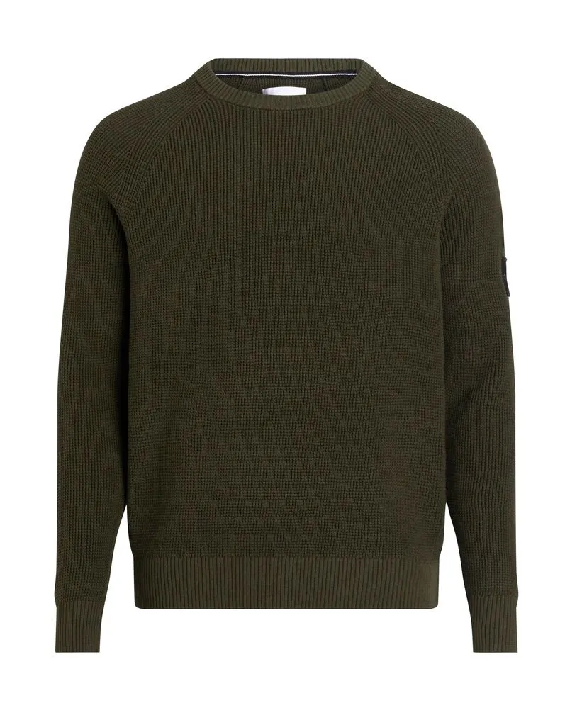 Pullover Badge Uomo Verde