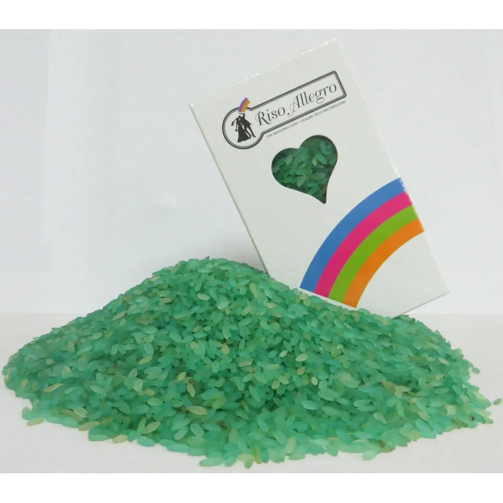 Riso degli Sposi Verde per Matrimonio Non Macchia gli Abiti, 500 gr.