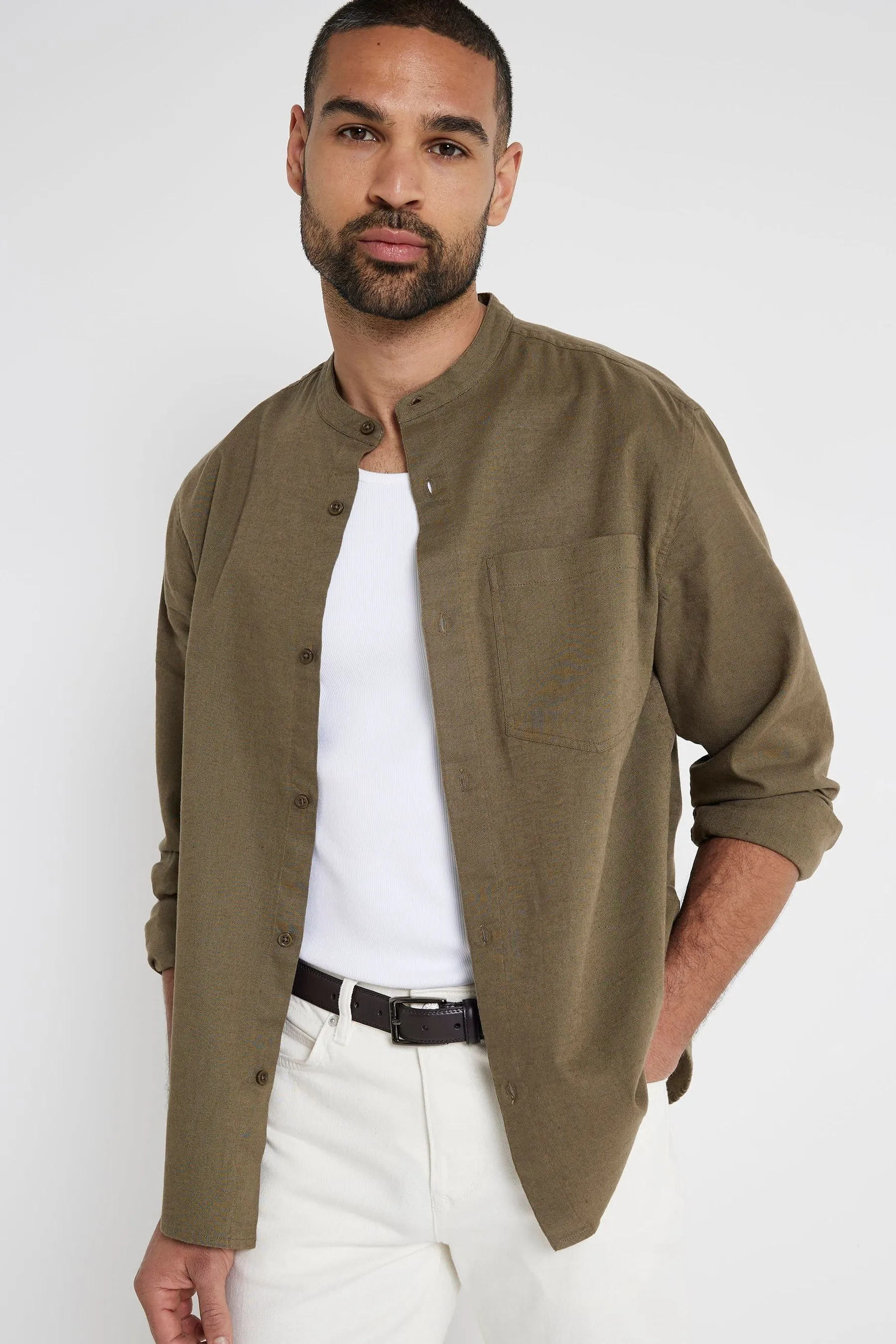 River Island regular  - Vestibilità Camicia in misto manica lunga 100% cotone    