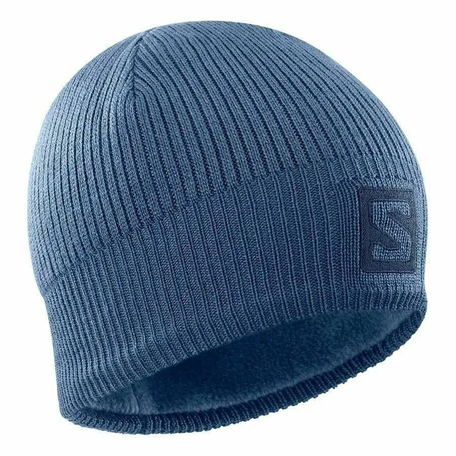 Salomon Logo Beanie Dark Denim - Berretto Montagna