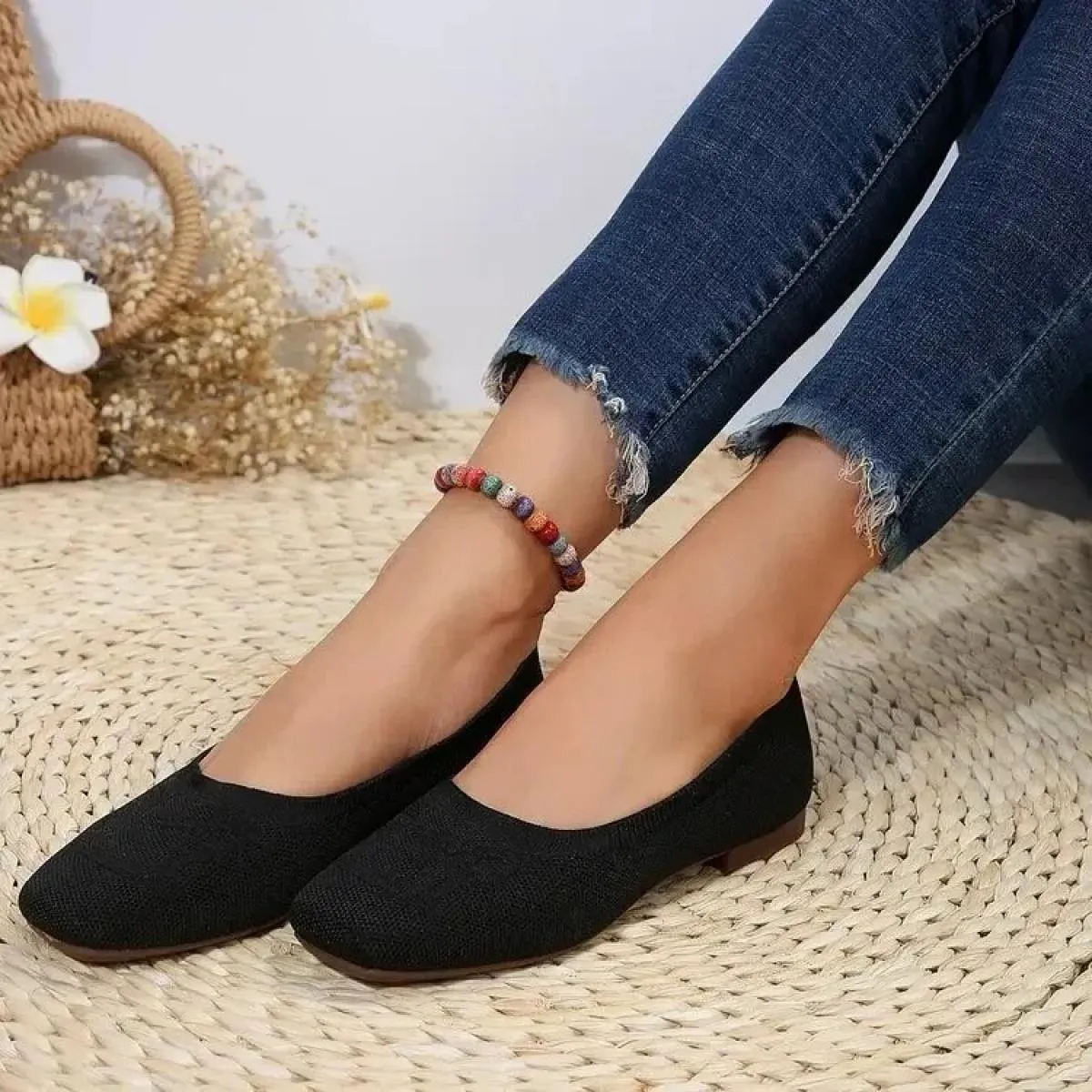 Scarpe casual estive da donna scarpe di tela traspiranti tacchi piatti scarpe basse antiscivolo sneakers slip-on per donna punta