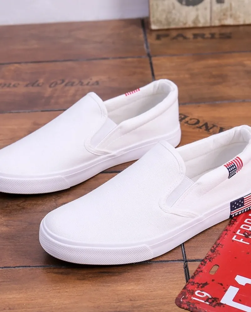 Scarpe da passeggio casual da uomo Scarpe da guida in tela traspirante Slip On Flats Tempo libero Vulcanize Scarpe da guida Spor