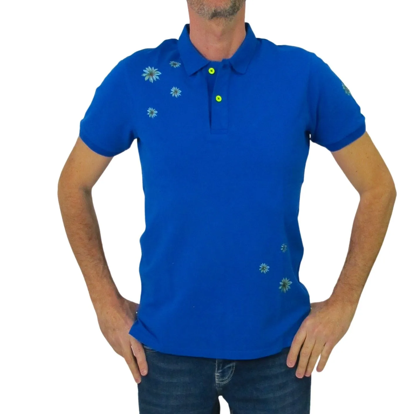 SHOCKLY polo uomo cotone manica corta POLO DAISY 6X4215 BLUE AZZURRO estate 2023