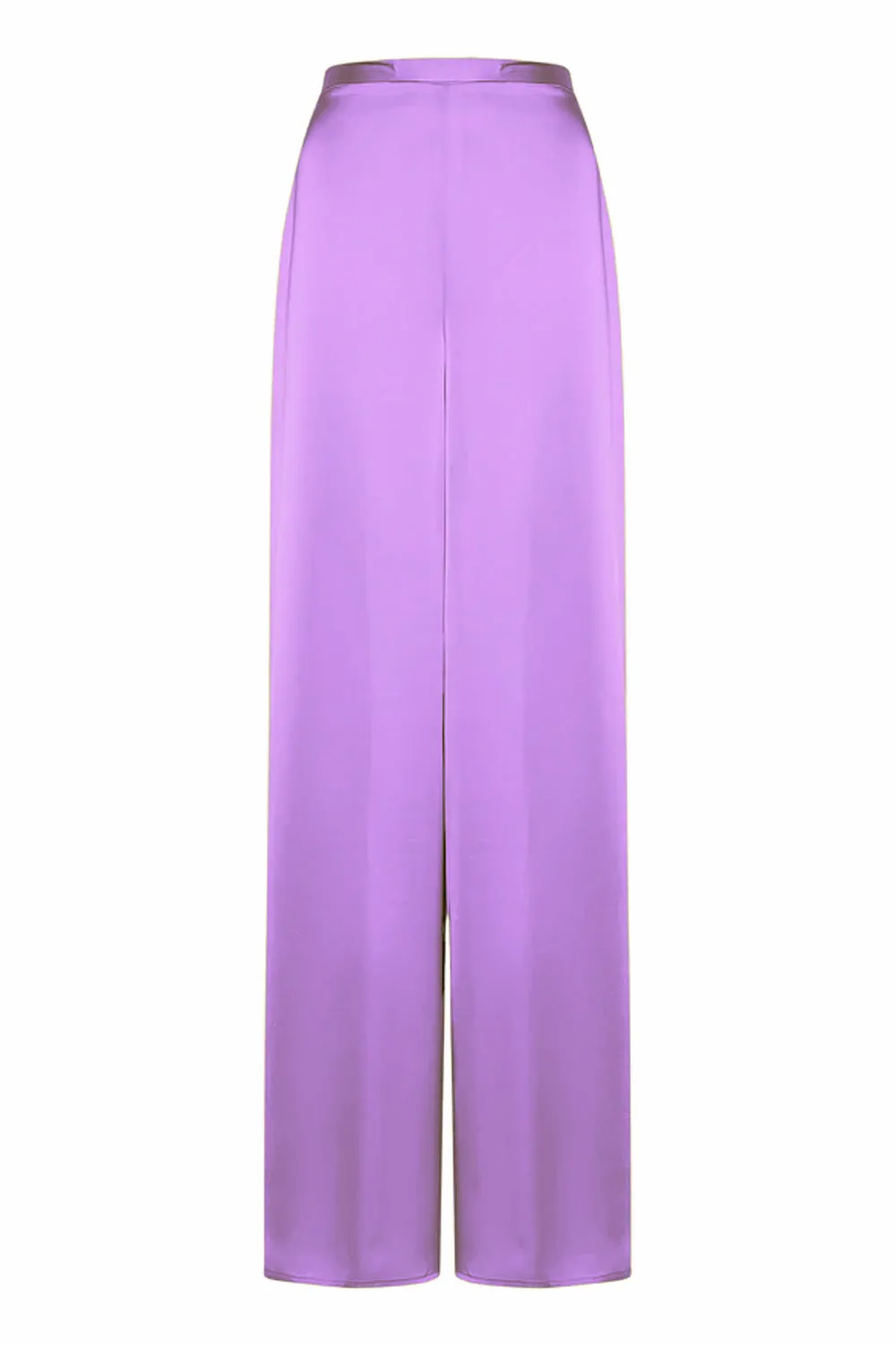 SIMONA CORSELLINI Pantalone palazzo in raso lucido