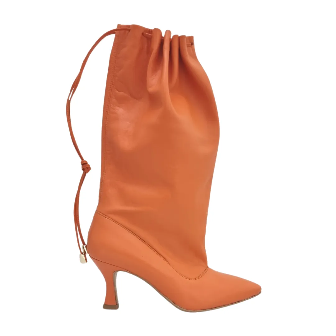 Stivaletti Palloncino vera pelle arancio