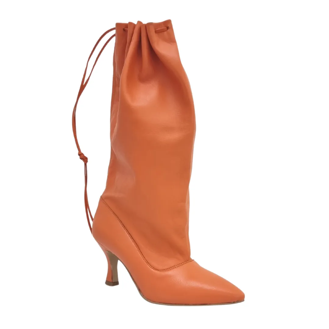 Stivaletti Palloncino vera pelle arancio