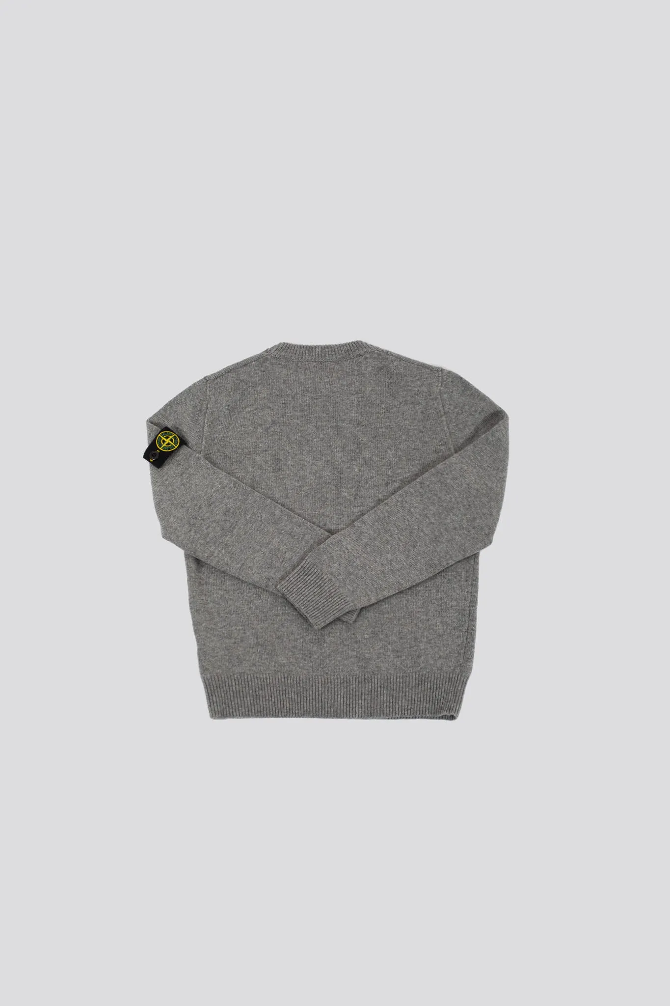 Stone Island Pull Girocollo Misto Cashmere Grigio Bambino