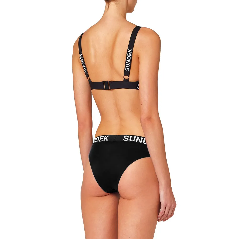 Sundek Costume Slip C/Logo Nero Donna