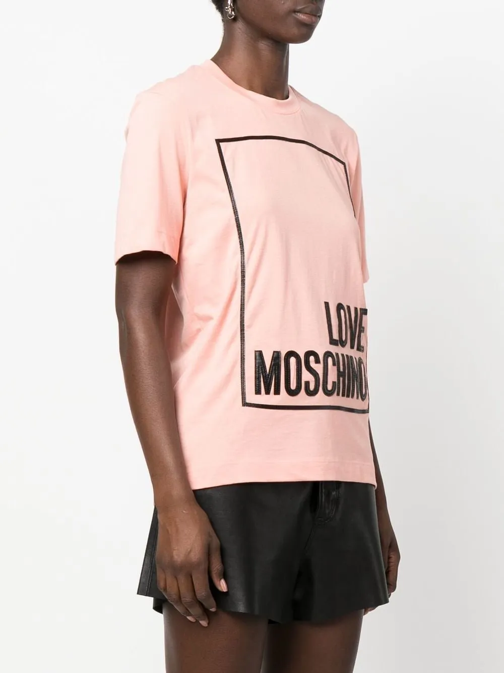 T-Shirt con Logo Love Moschino / Rosa