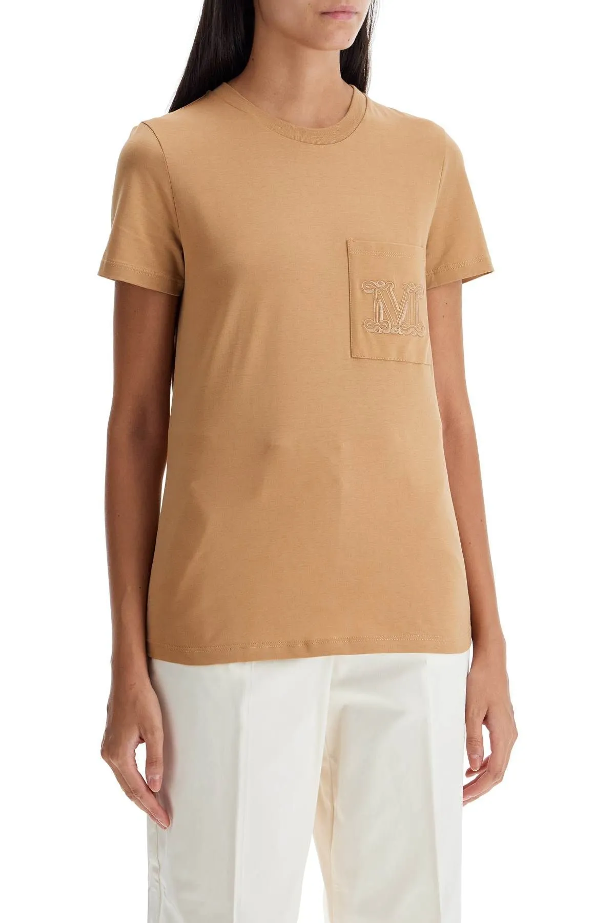 T-shirt con taschino ricamato 'Papaia'