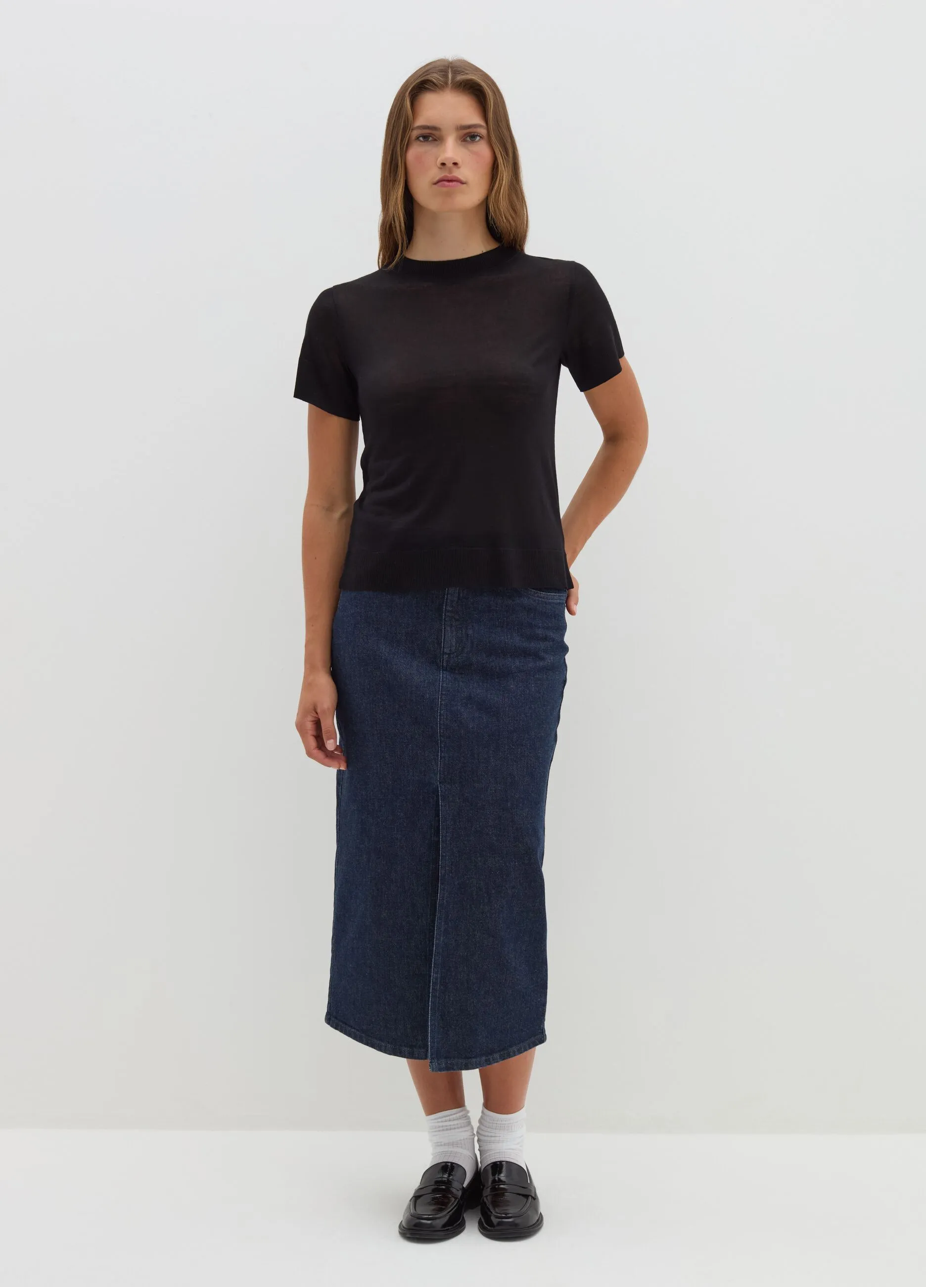 T-shirt in lana e Lyocell