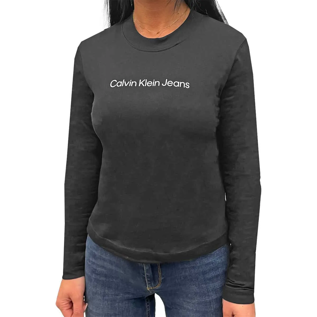 T-Shirt M.Lunga Over Size Logata 217718 Donna CK
