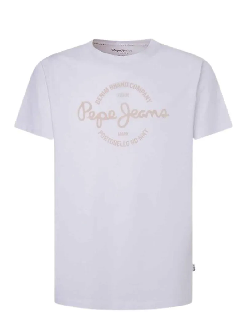 T-Shirt Pepe Jeans Craigton Bianco per Uomo