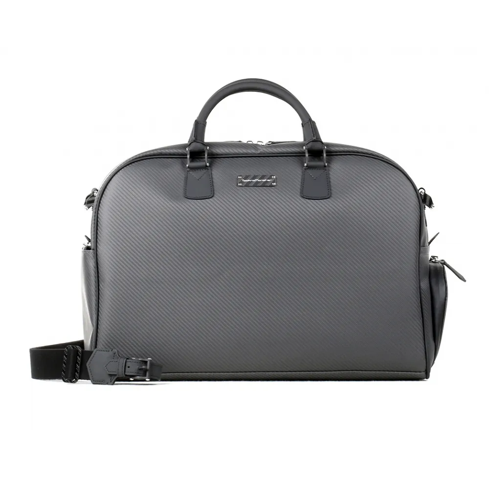 TecknoMonster - Gimnika - Borsa Business in Fibra di Carbonio Aeronautico e Pelle - Luxury - Handmade in Italy
