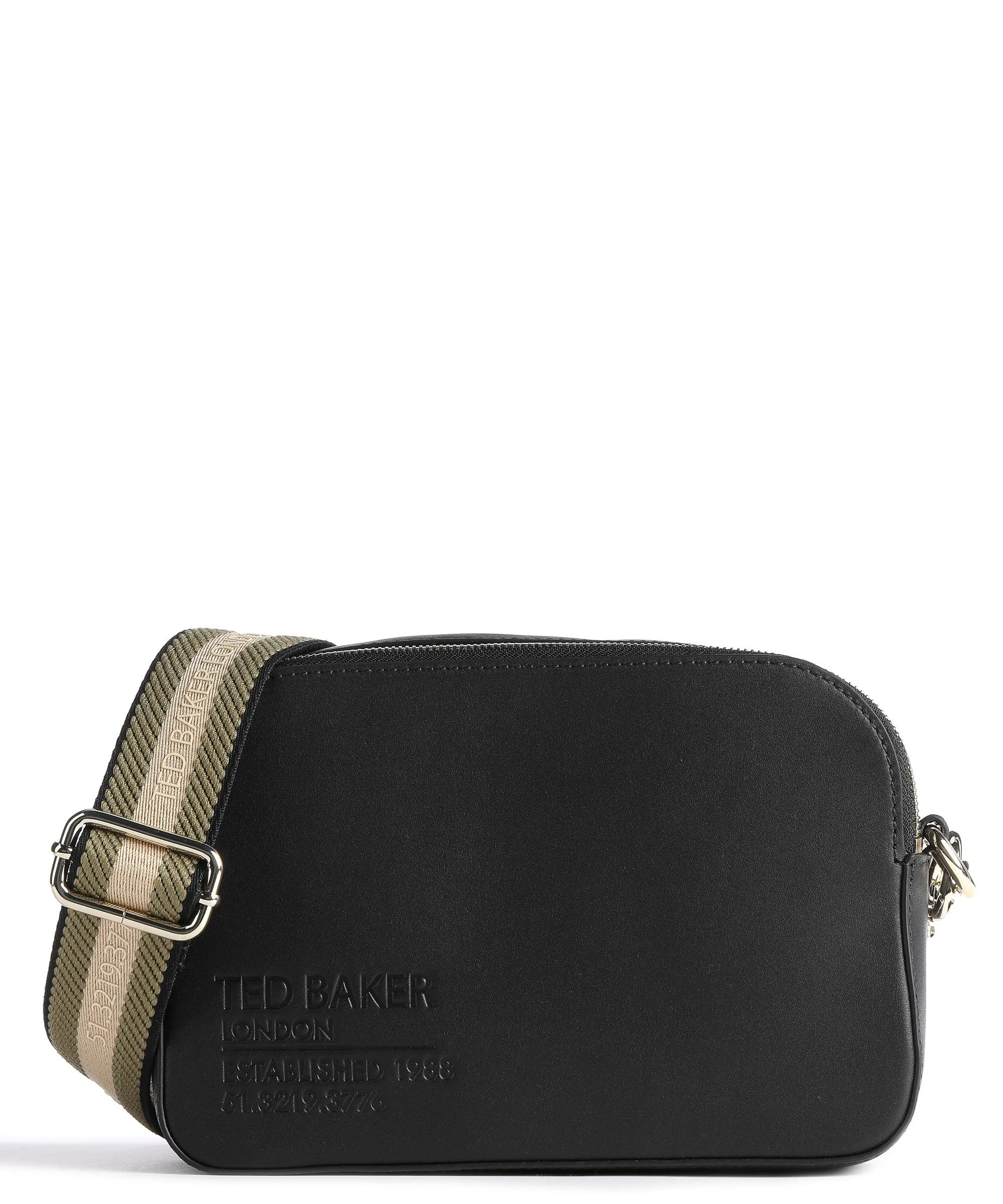  Ted Baker Darcelo Borsa a tracolla pelle di vacchetta liscia nero  