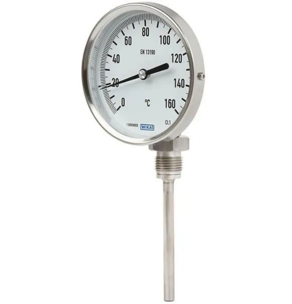 Termometro a quadrante WIKA, 0 → +120 °C Classe 1 secondo EN 13190, Ø quadrante 160mm, Quadrante
